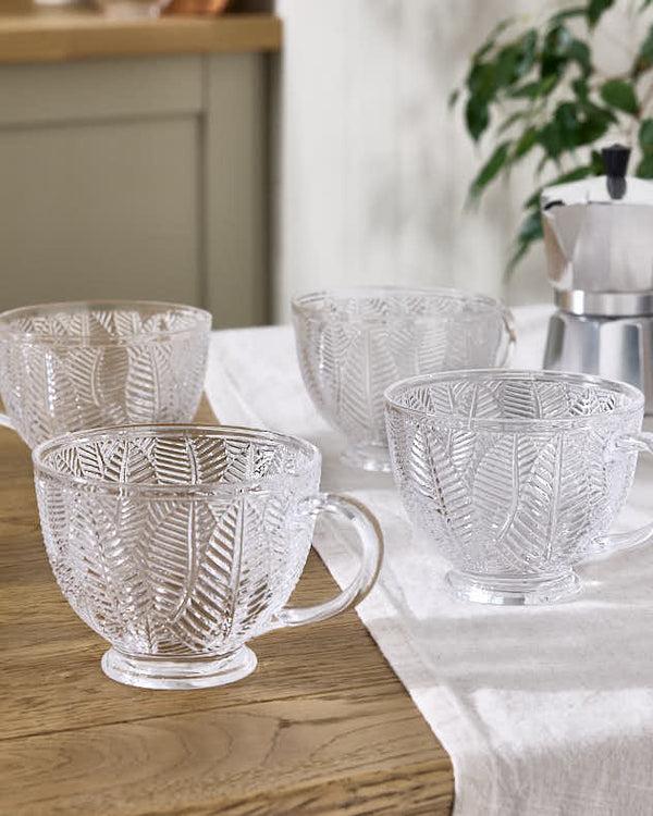 dibor Feuille Embossed Footed Mug