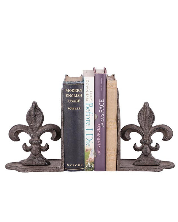 Dibor Fleur De Lys Cast Iron Bookends