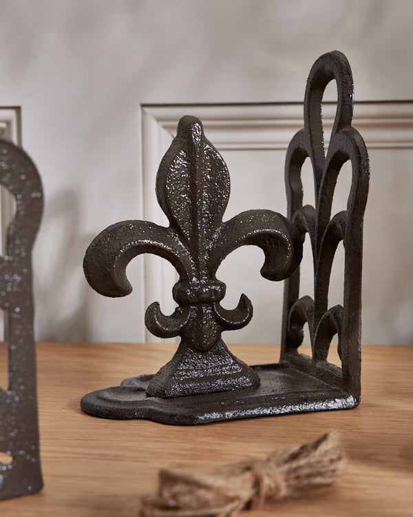Dibor Fleur De Lys Cast Iron Bookends