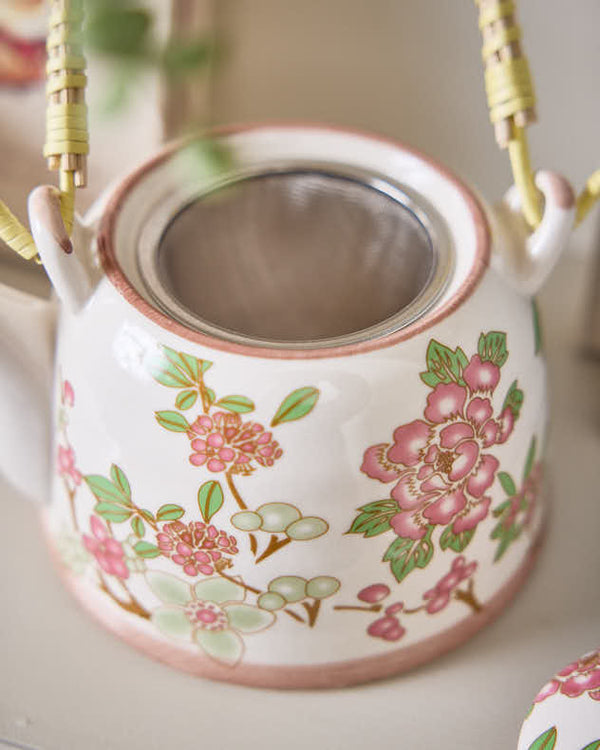 Dibor Floral Blooms Porcelain Teapot With Infuser