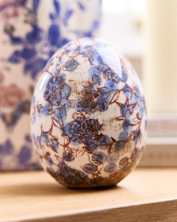 dibor Floral Egg Ornament