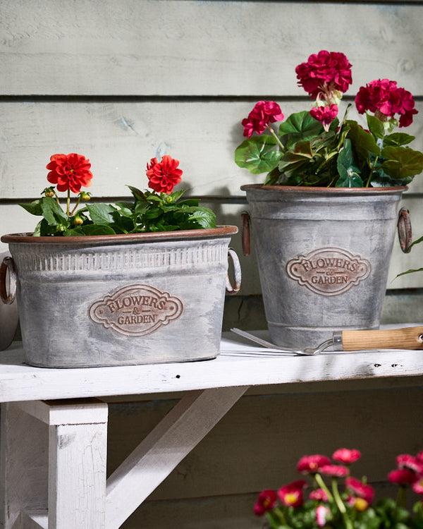 dibor Flowers & Garden Metal Planters