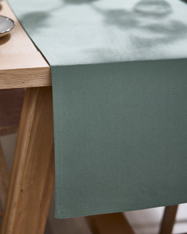 Dibor Forest Green Cotton Table Runner