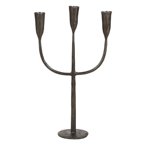 Dibor Forged Iron Trident Candelabra