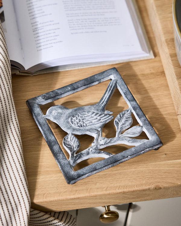 dibor French Grey Bird Trivet