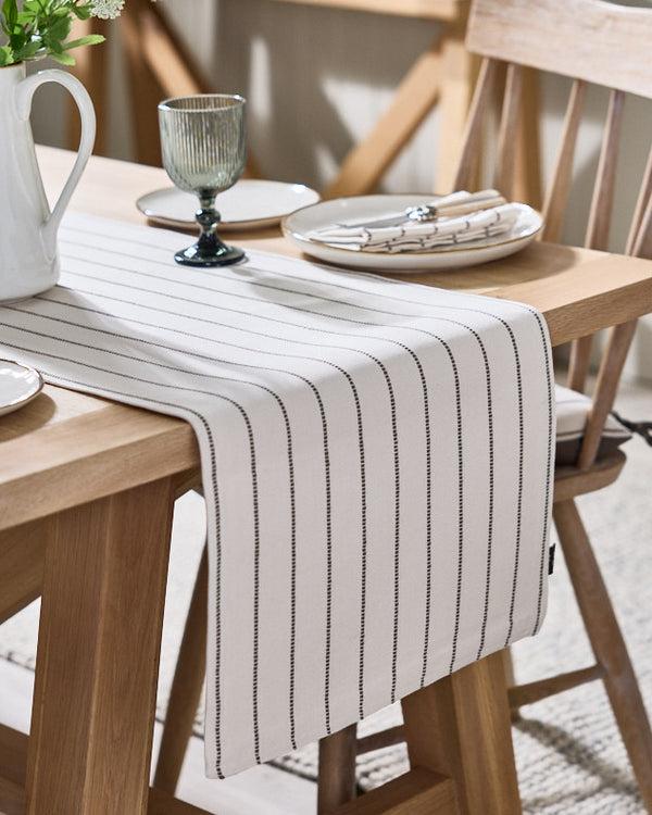 dibor French Stripe Cotton Table Runner