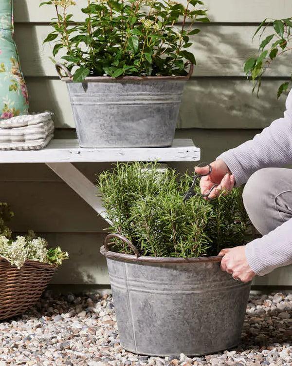 dibor Galvanised Tub Planter