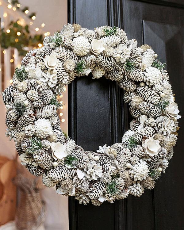 Dibor Giant Morning Frost Wreath 50cm