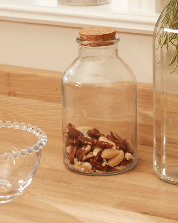 Dibor Glass Bottle With Cork Lid