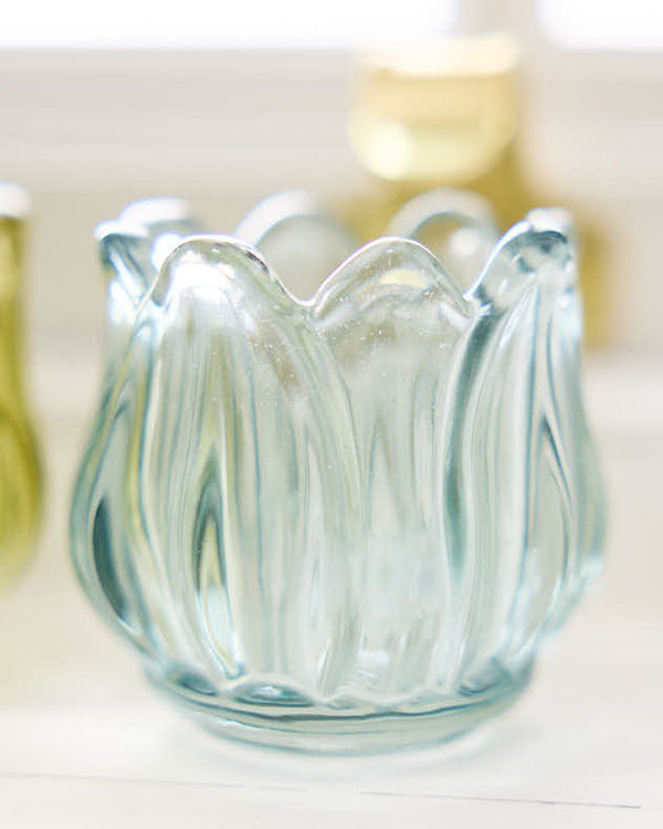 Dibor Glass Tulip Tealight Holder