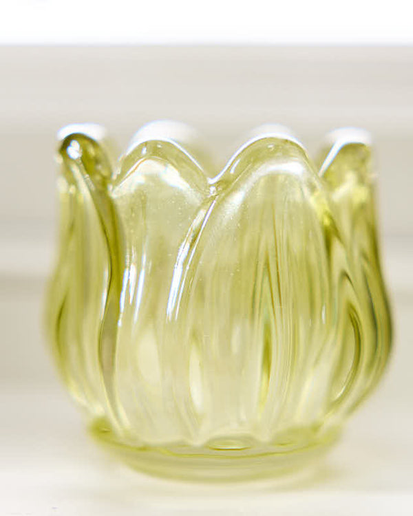 Dibor Glass Tulip Tealight Holder