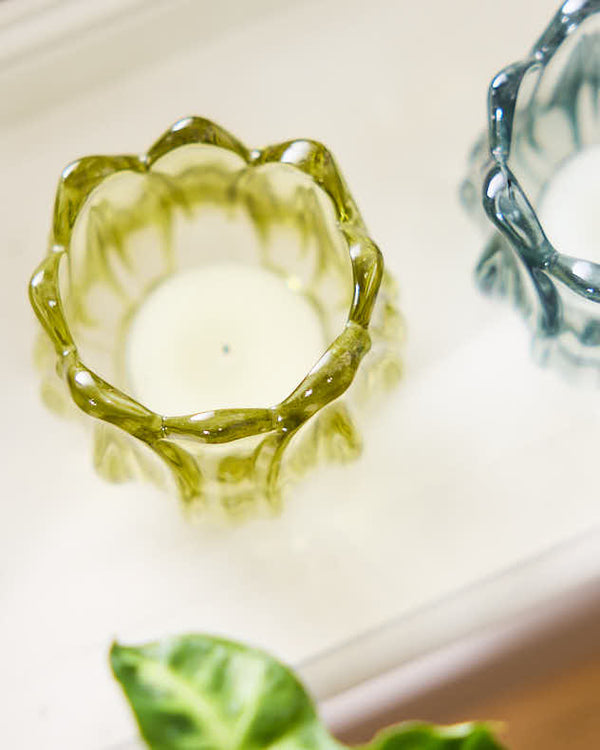 Dibor Glass Tulip Tealight Holder