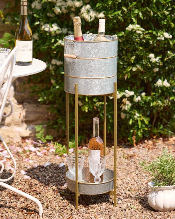 dibor Gold Band Champagne Ice Bucket