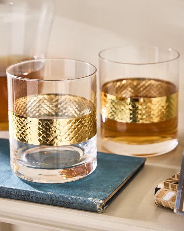 dibor Gold Band Drinks Tumblers