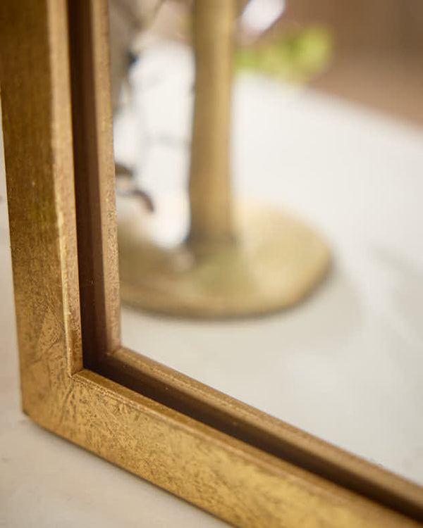 Dibor Gold Floral Mantel Mirror