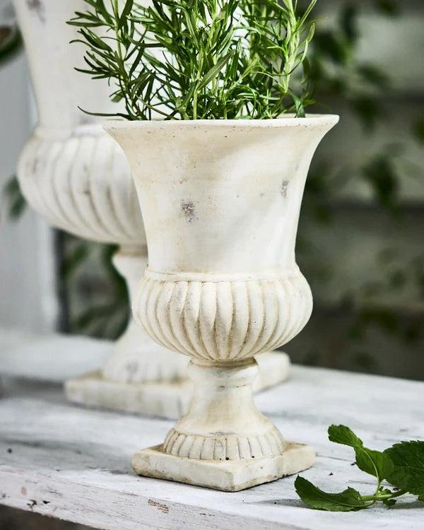 Dibor Granada White Urn Planters