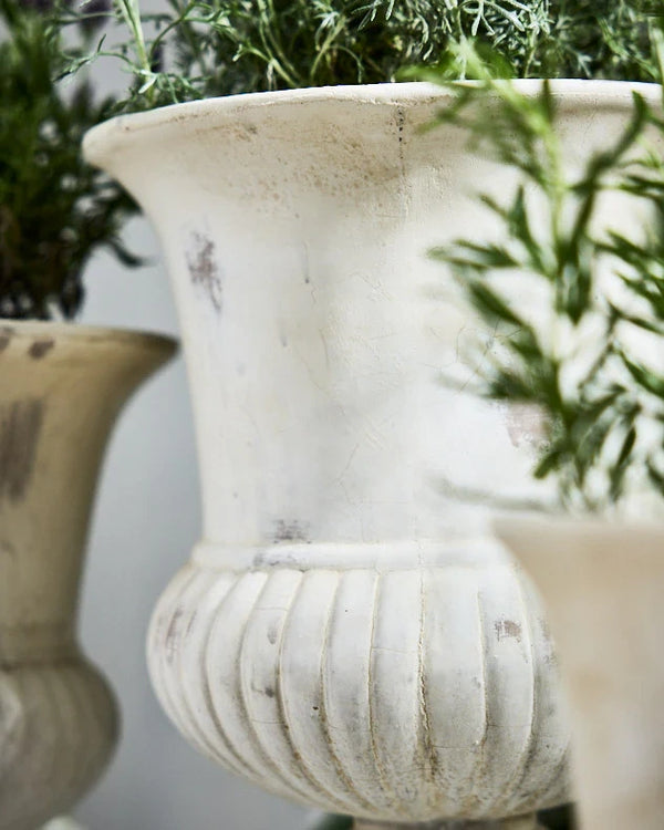 dibor Granada White Urn Planters