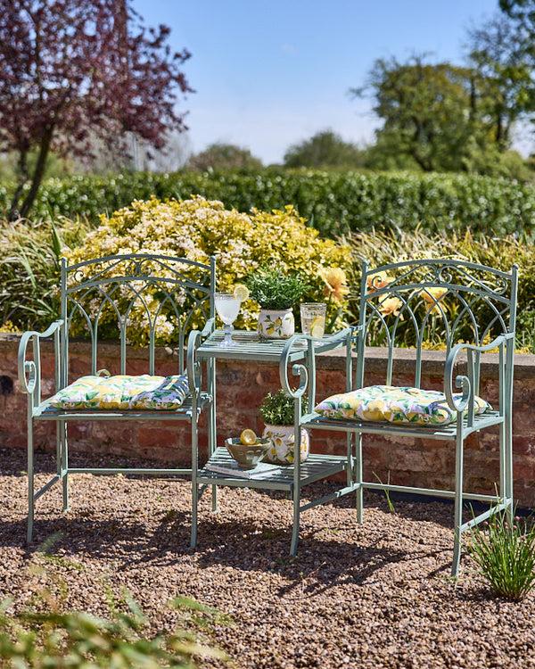 dibor Green Arched Iron Companion Seat