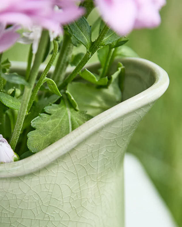 Dibor Green Fern Pitcher Jug Vase