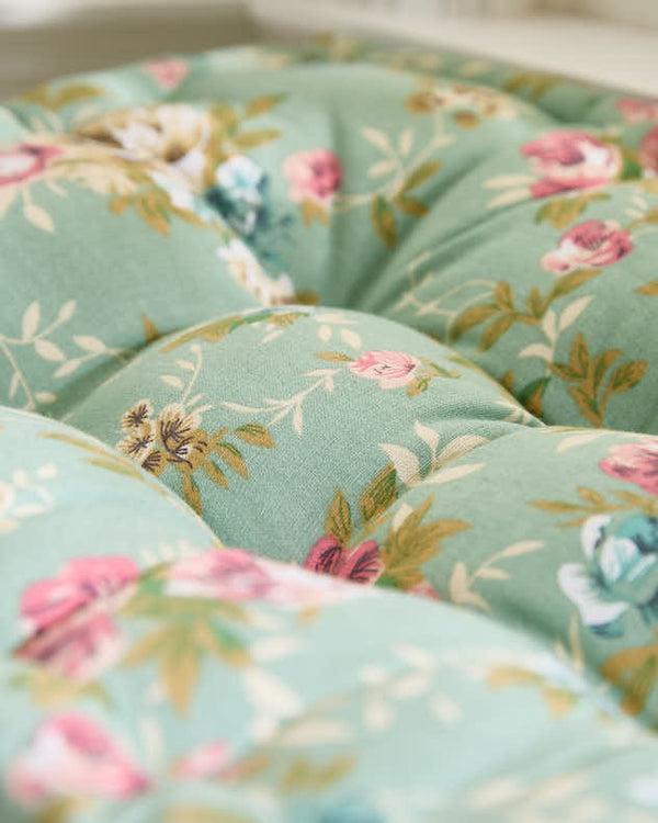 Dibor Green Floral Indoor Bench Cushion