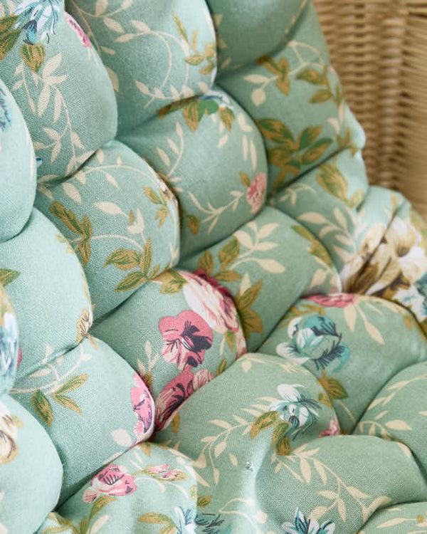 Dibor Green Floral Indoor Bench Mattress