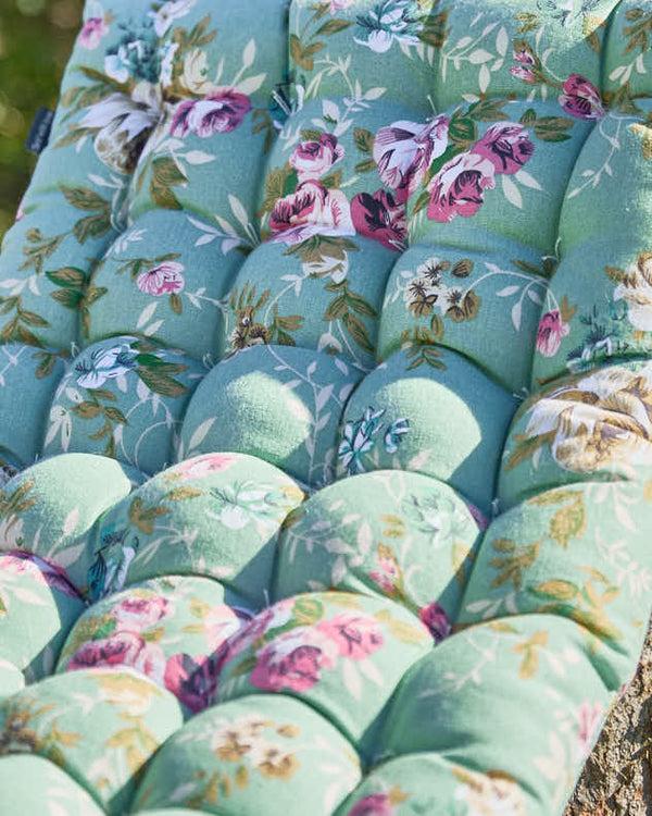 Dibor Green Floral Outdoor Bench Mattress