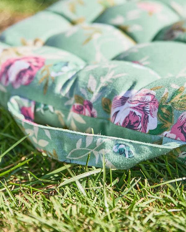 Dibor Green Floral Outdoor Bench Mattress