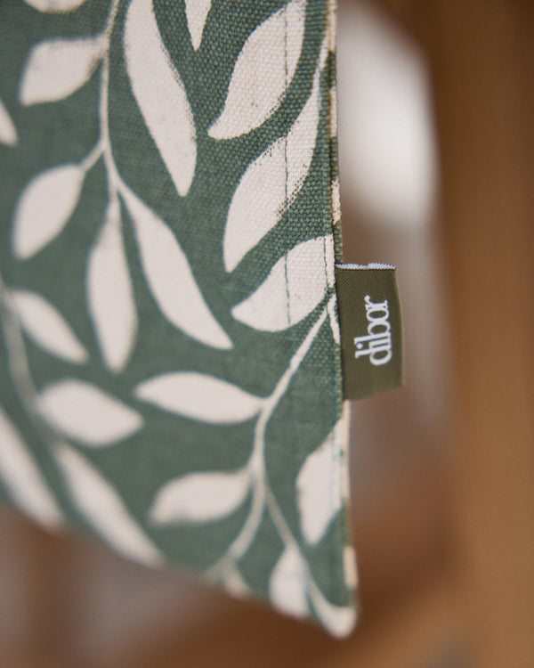 Dibor Green Leaf Cotton Table Runner