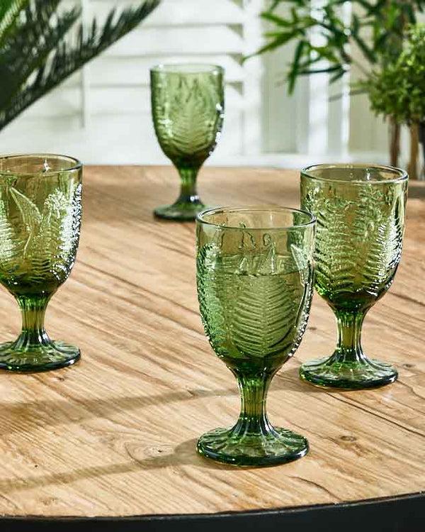 dibor Green Leaf Wine Goblet