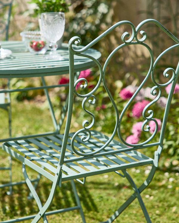 Dibor Green Scrolled 3 Piece Bistro Set