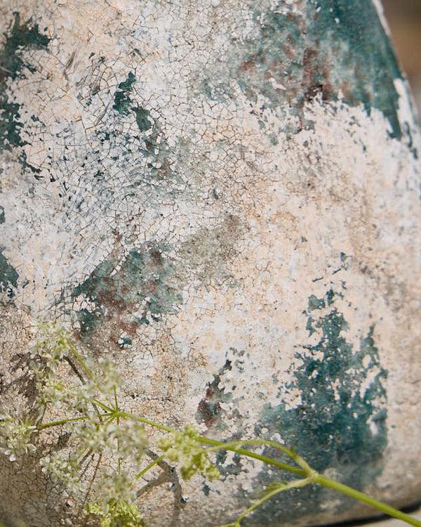 Dibor Green Terracotta Aged Effect Planters