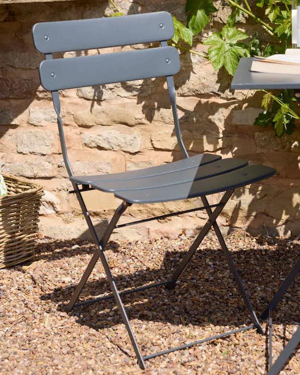 dibor Grey 2 Person Garden Bistro Set