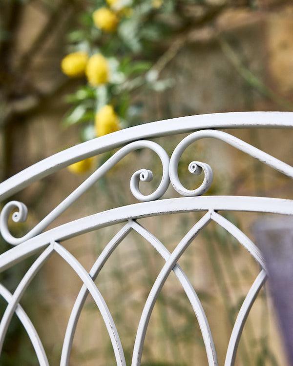 Dibor Grey Arched Iron Companion Seat