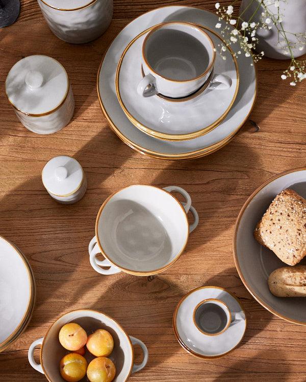 Dibor Grey Ceramic Tableware Collection
