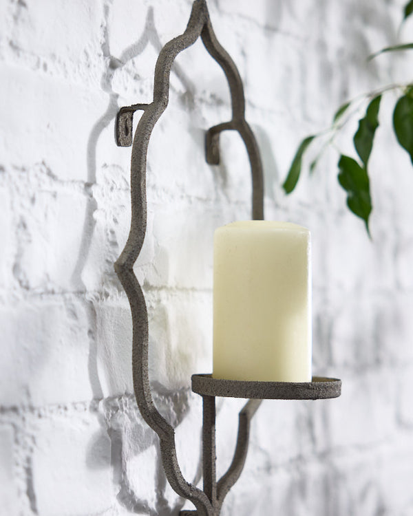 Dibor Grey Moroccan Wall Candle Sconce