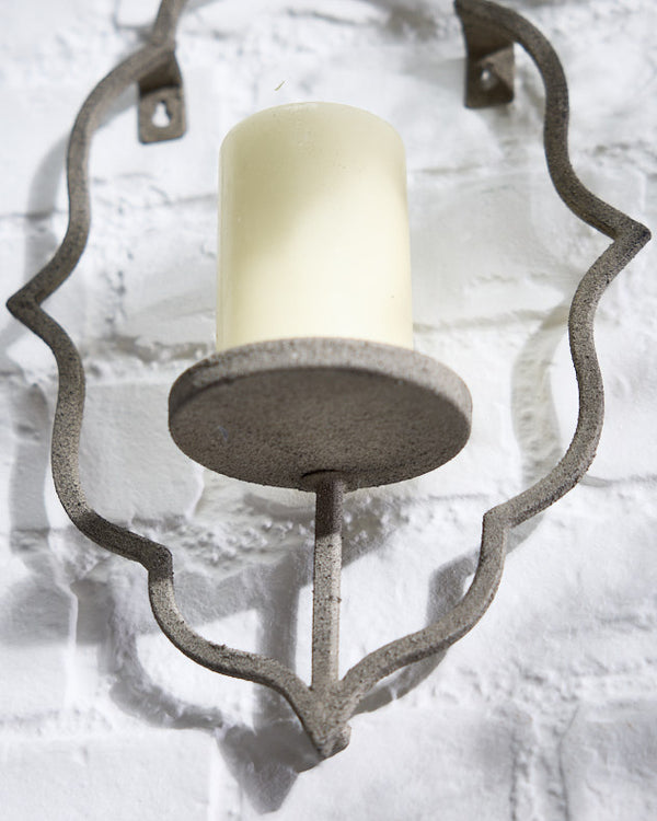 Dibor Grey Moroccan Wall Candle Sconce