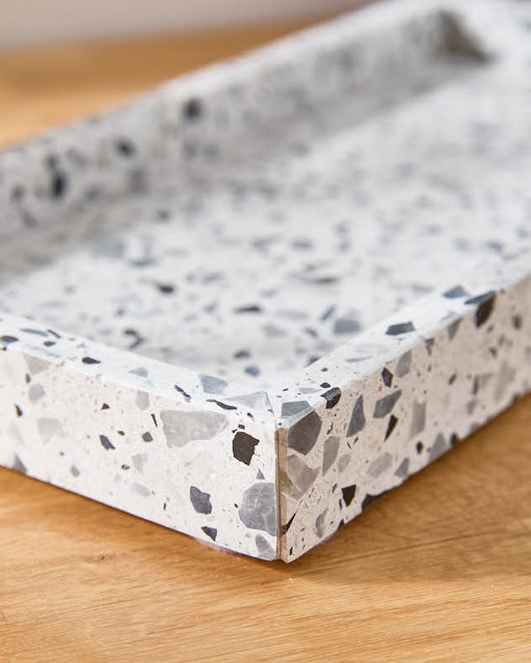 Dibor Grey Natural Marble Bathroom Tray