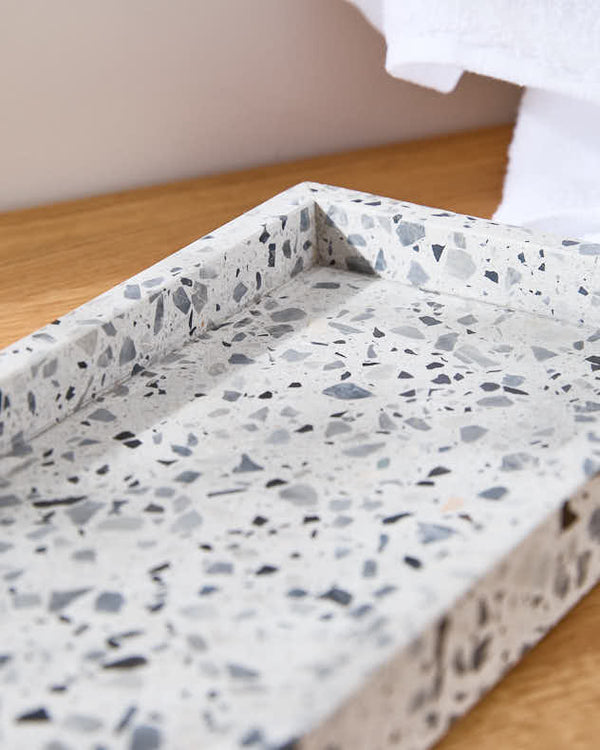Dibor Grey Natural Marble Bathroom Tray