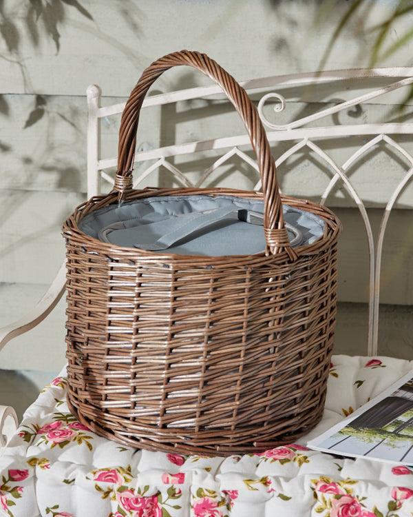 dibor Grey Picnic Cooler Basket