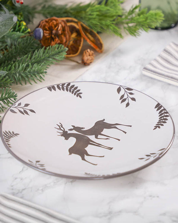 Dibor Grey Stag Dinner Plates