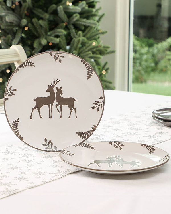 dibor Grey Stag Dinner Plates