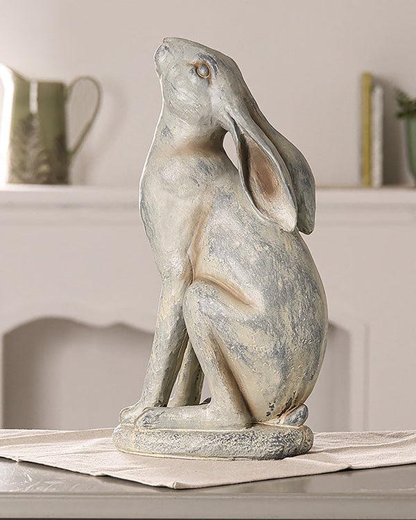 Dibor Grey Stargazing Hare Ornament
