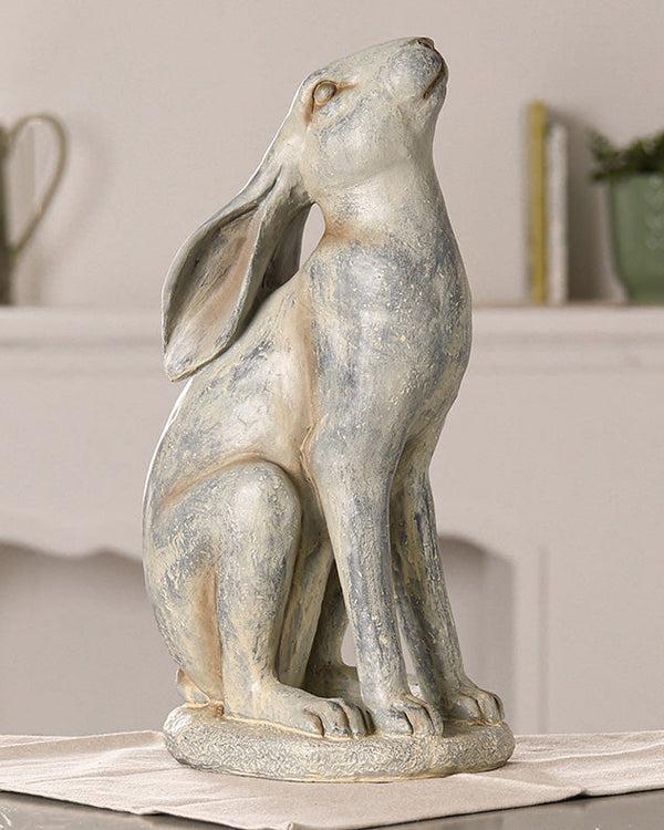 dibor Grey Stargazing Hare Ornament