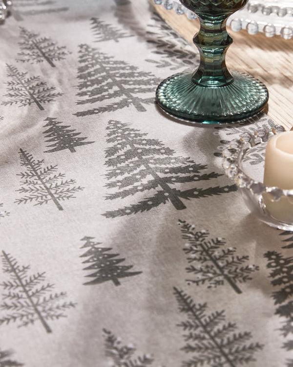 Dibor Grey Tree Cotton Table Runner