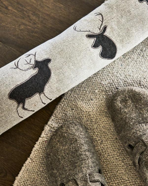 Dibor Grey Tweed Stag Draught Excluder