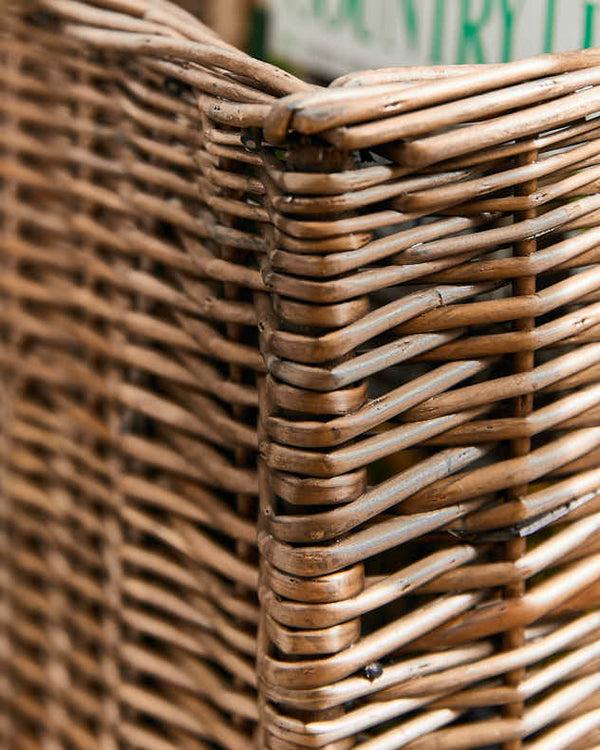 Dibor Grey Washed Willow Storage Basket