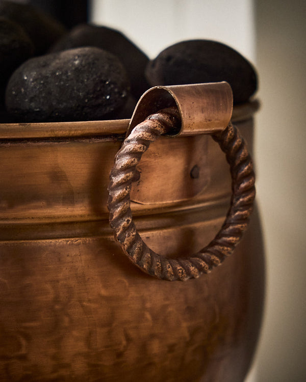 Dibor Hammered Copper Coal Bucket