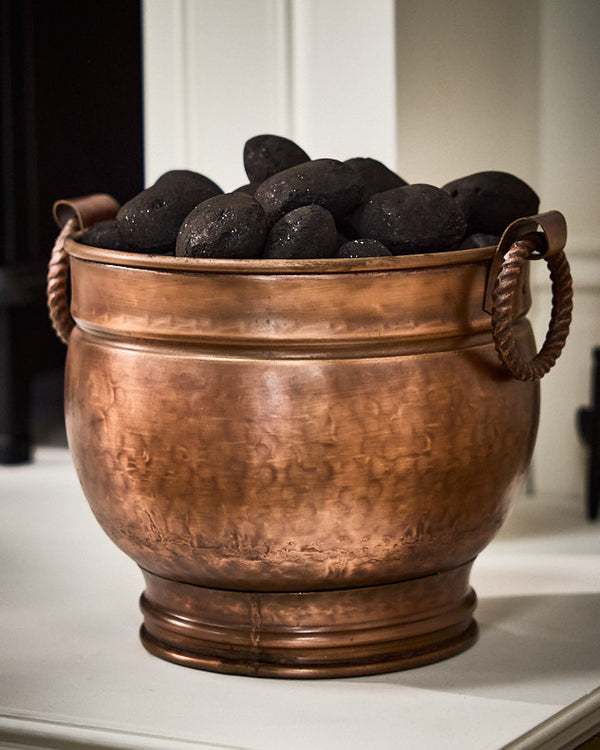 dibor Hammered Copper Coal Bucket