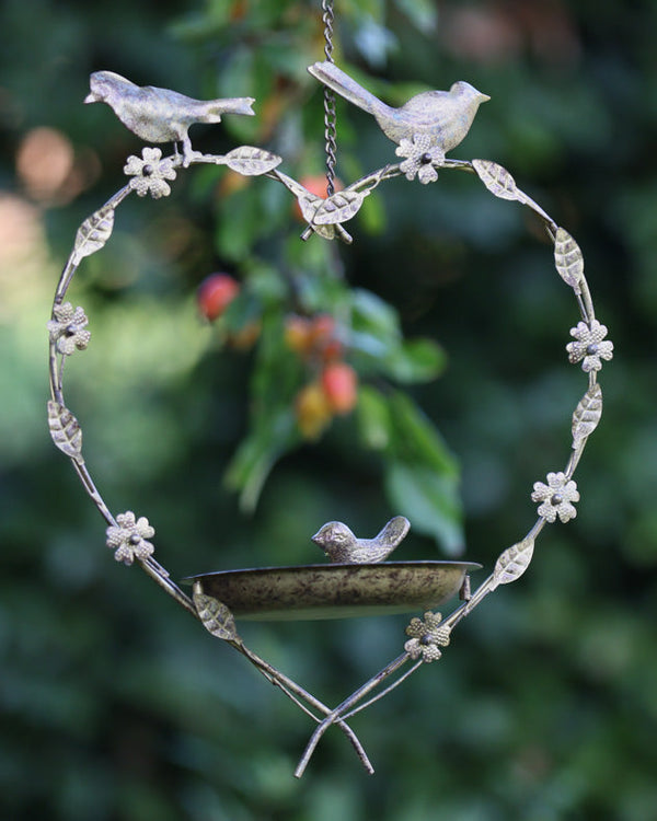 dibor Hanging Heart Bird Dish