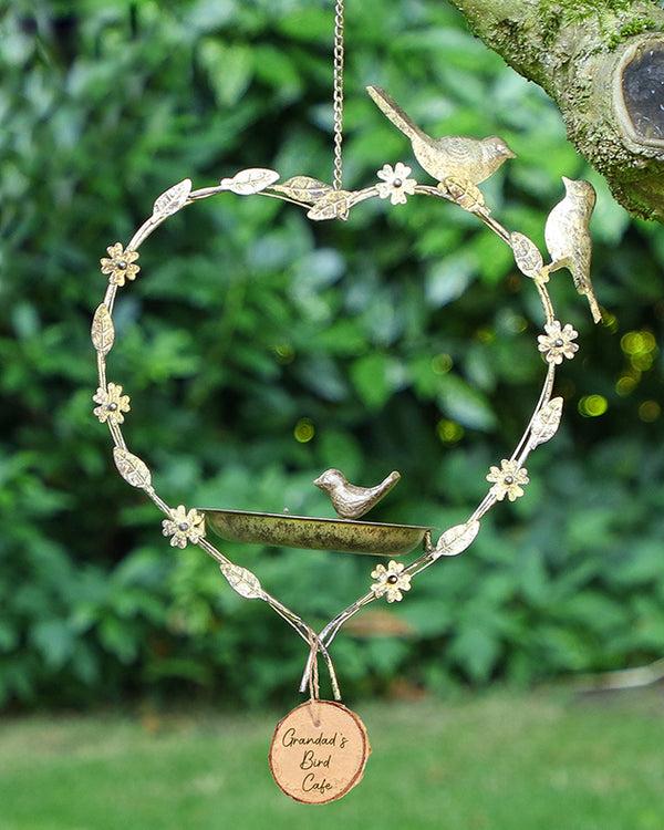 Dibor Hanging Heart Garden Bird Feeder